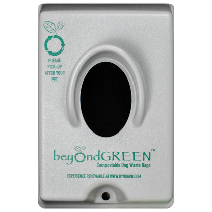 beyondGREEN Single-Pull Dog Waste Bag Dispenser – Wall/Pole Mount – Compatible with Single-Pull Header Packs – Heavy-Duty Construction