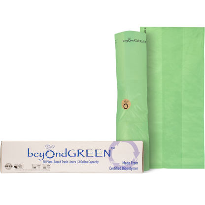 3-Gallon Plant-Based Trash Can Liner - 50 Bags