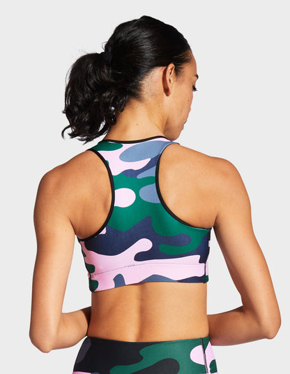 Camo QT Pink Sports Bra