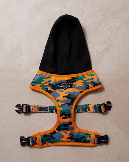 Camo QT Orange Hoodie Harness
