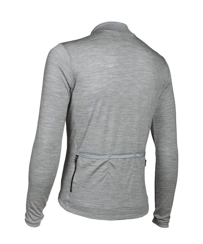 M. MIDWEIGHT MERINO LS JERSEY - HEATHER GREY