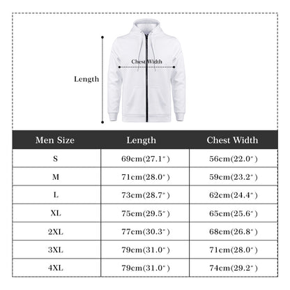1986 Mens Zip Up Hoodie