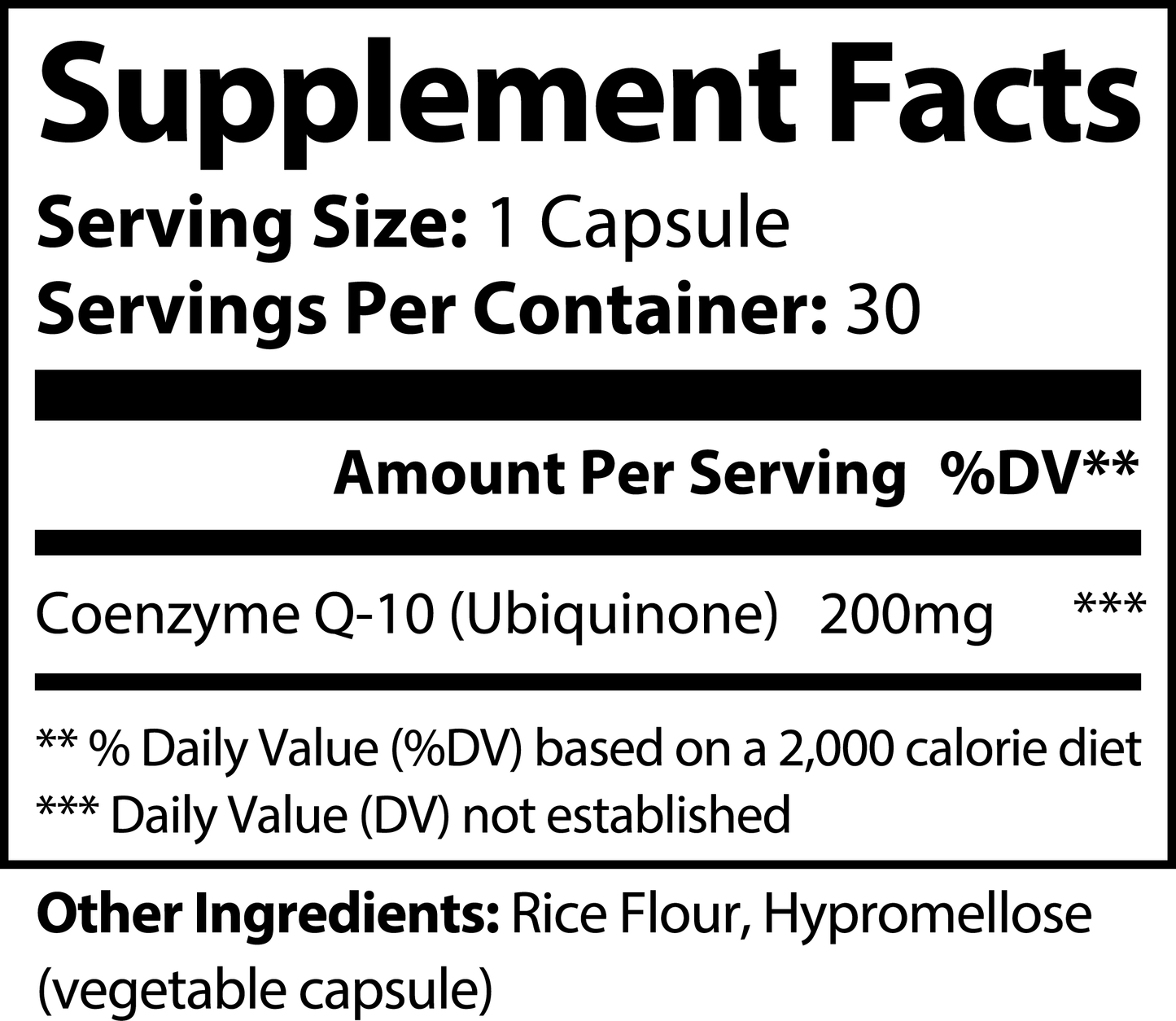 CoQ10 Ubiquinone 100mg - Natural Heart & Energy Support Capsules