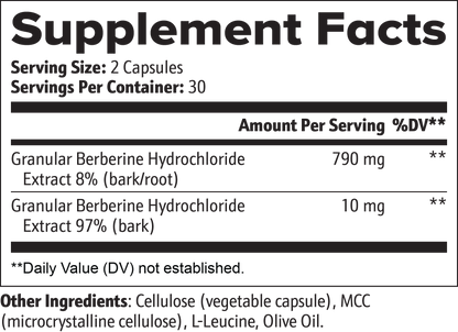 Berberine Supplement 97% Extract - Natural Blood Sugar Support