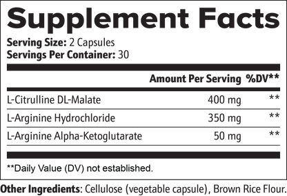 Nitric Oxide Supplement - L-Arginine & L-Citrulline Complex