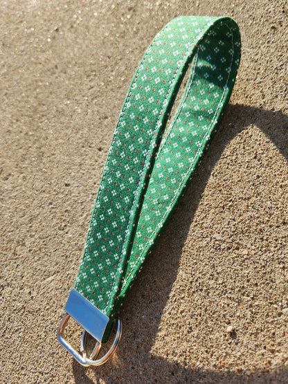 Christmas Winter Wishes Green Keyfob Wristlet