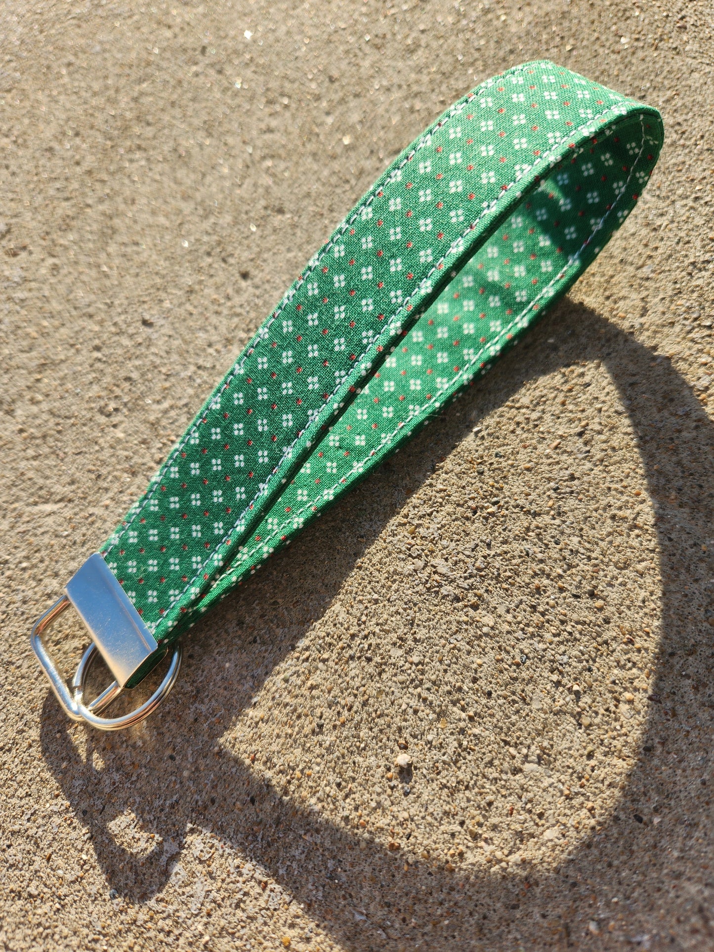 Christmas Winter Wishes Green Keyfob Wristlet