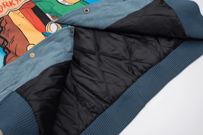 Winter Vintage American Pattern Loose Fit Cotton Jacket
