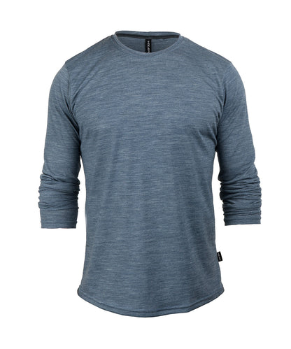 M. LIGHTWEIGHT MERINO LS TEE - SLATE HEATHER