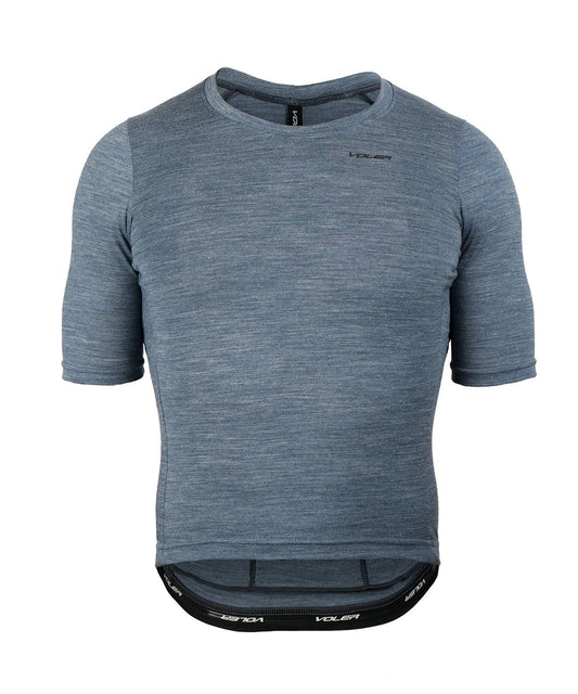 M. LIGHTWEIGHT MERINO ZIPPERLESS JERSEY - SLATE HEATHER