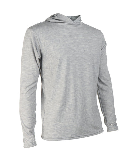 M. MIDWEIGHT MERINO HOODIE - GREY HEATHER