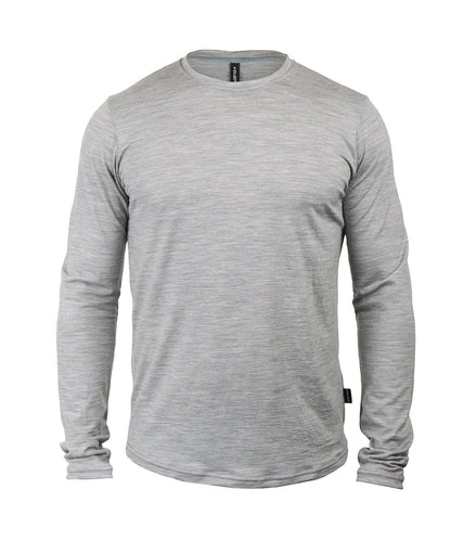 M. LIGHTWEIGHT MERINO LS TEE - GREY HEATHER