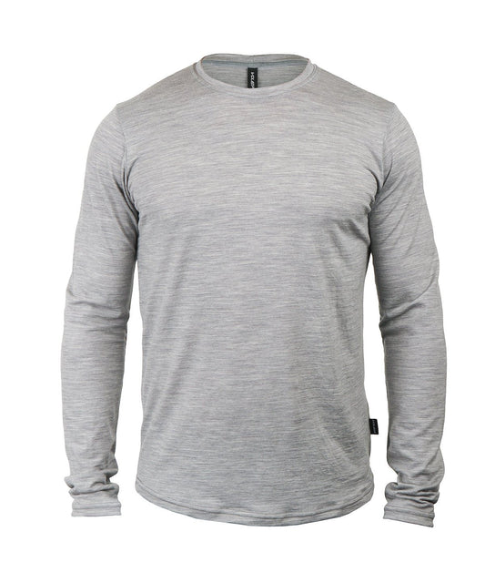 M. LIGHTWEIGHT MERINO LS TEE - GREY HEATHER