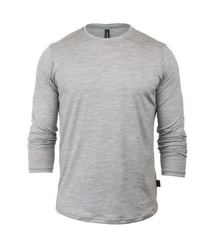 M. LIGHTWEIGHT MERINO LS TEE - GREY HEATHER