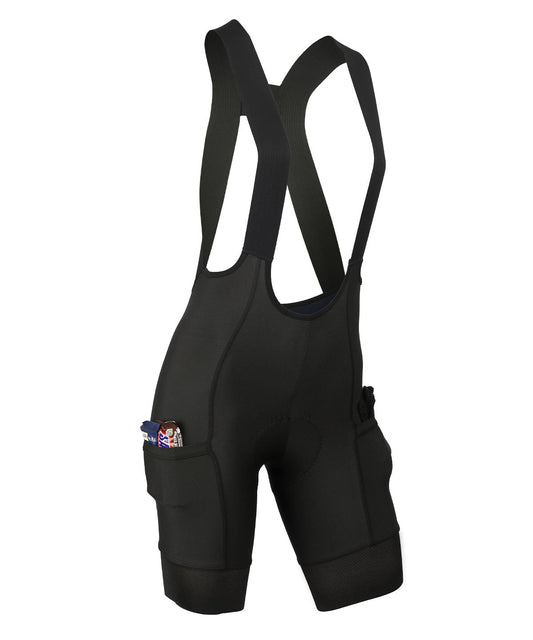 W. BLACK LABEL CARGO DROP TAIL BIB - BLACK