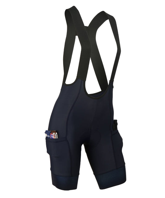 W. BLACK LABEL CARGO DROP TAIL BIB - NAVY