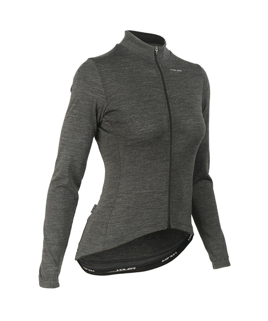 W. MIDWEIGHT MERINO LS JERSEY - CHARCOAL HEATHER