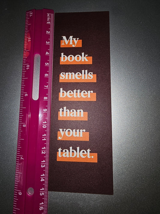 Bookmark - book vs tablet
