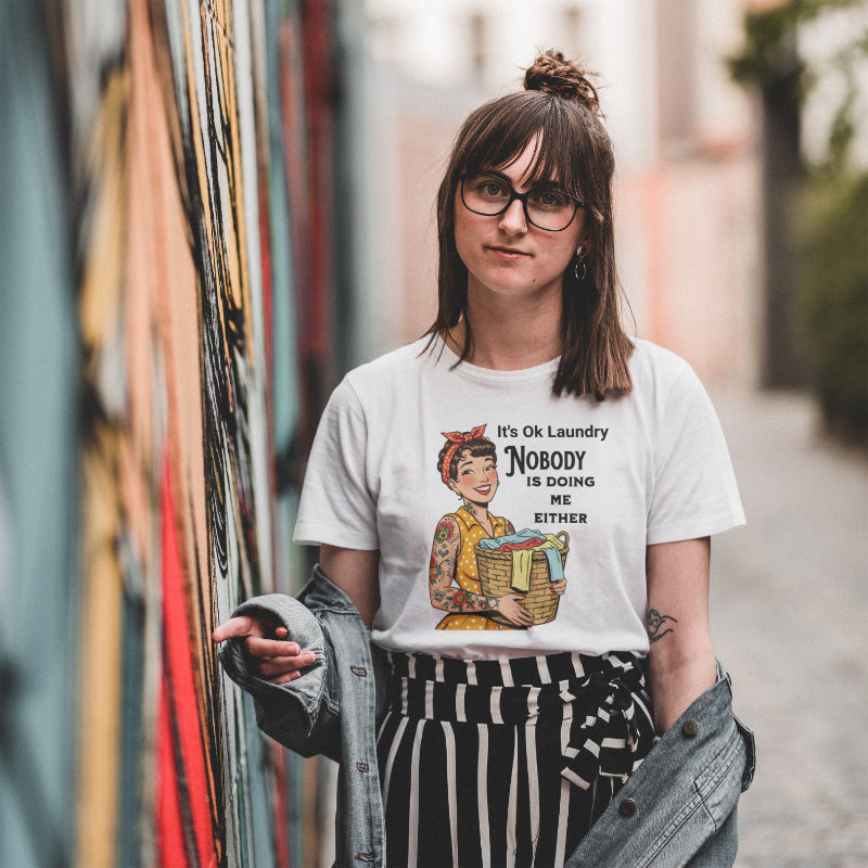 Vintage Laundry Humor Graphic Tee