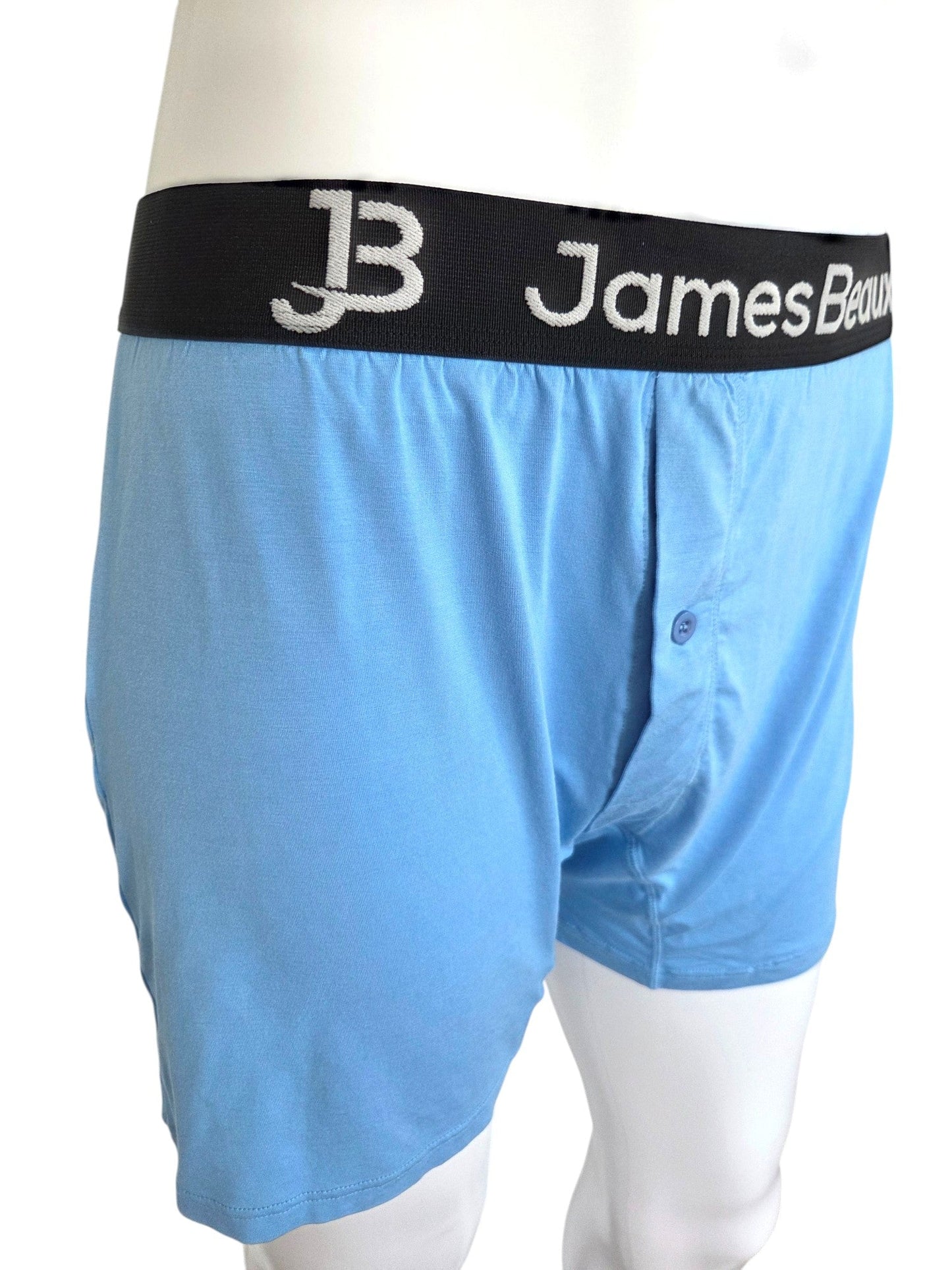 Men's Heather Blue 95% Viscose from Bamboo Boxer Shorts