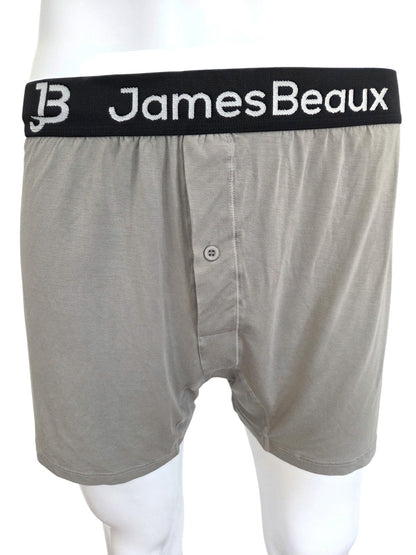 Men's Gray 95% Viscose from Bamboo Boxer Shorts