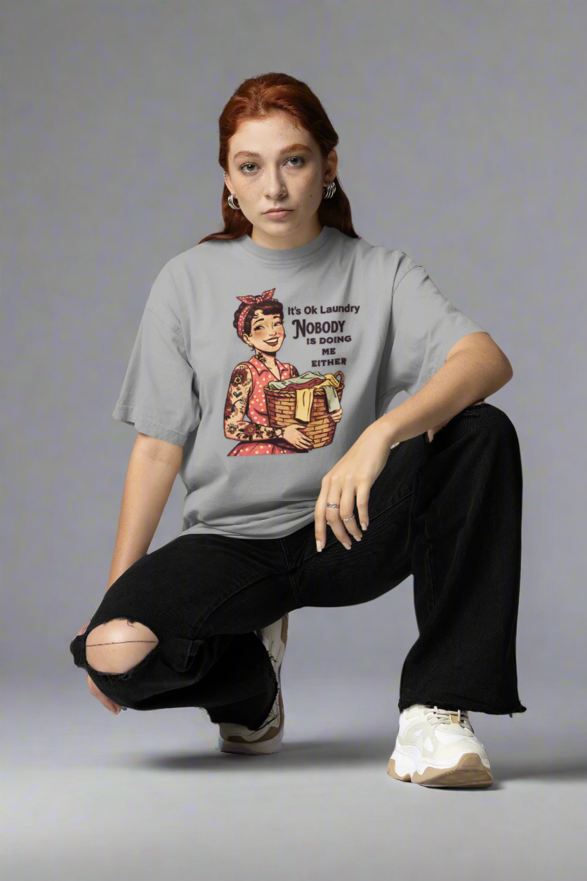 Vintage Laundry Humor Graphic Tee