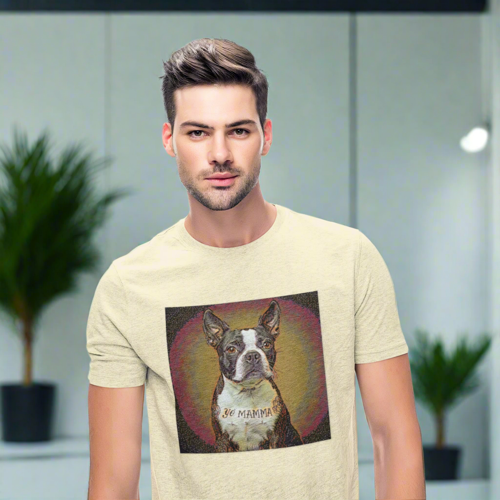 Boston Terrier Yo Mamma Tatted Graphic Tee