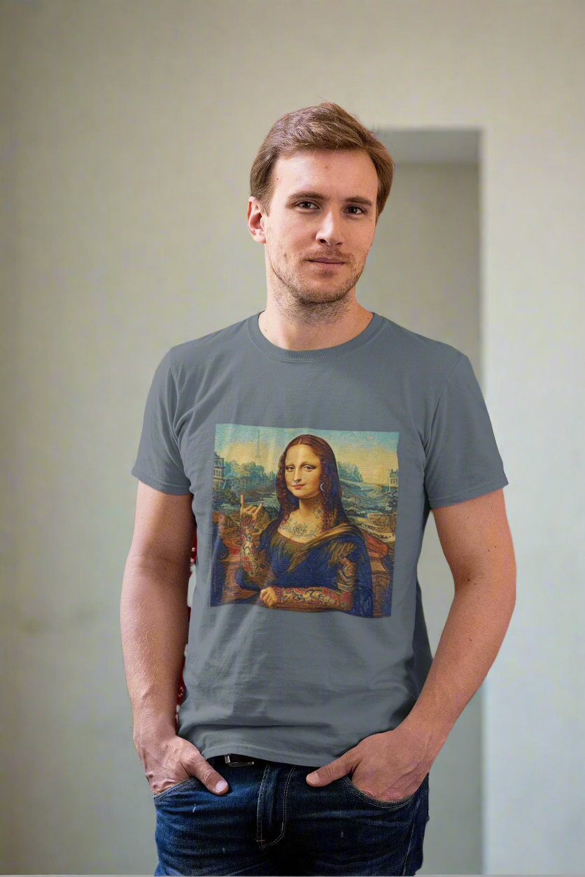 Tattooed Mona Lisa Edgy Graphic Tee