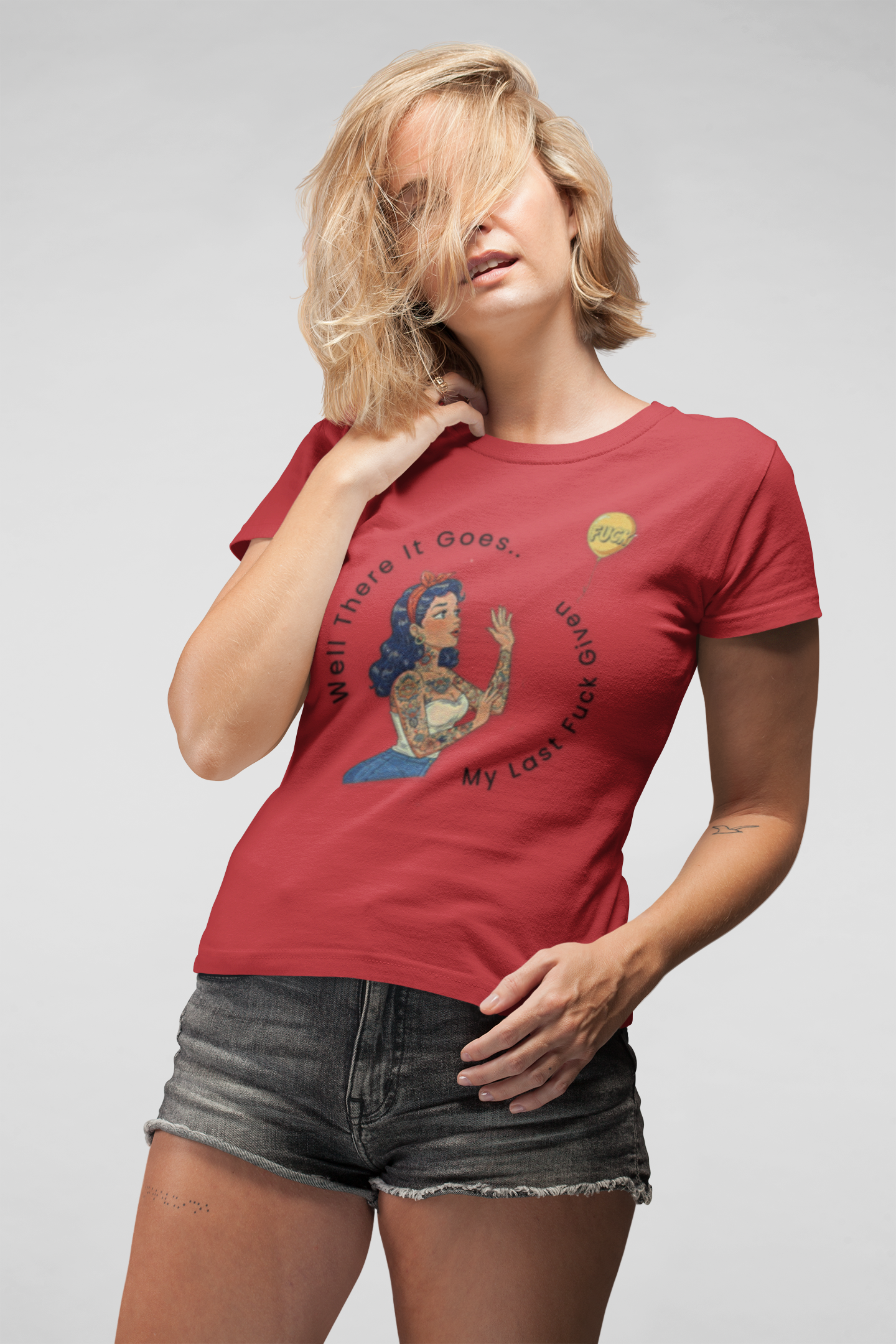 There Goes My Last F*** Slim Fit Graphic Tee