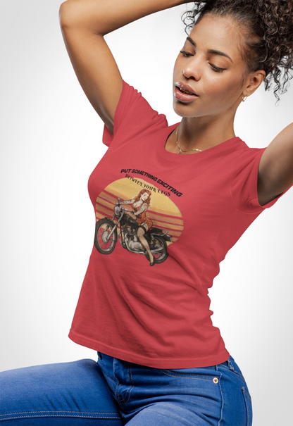 Put Something Exciting Between Your Legs Slim Fit Graphic Tee