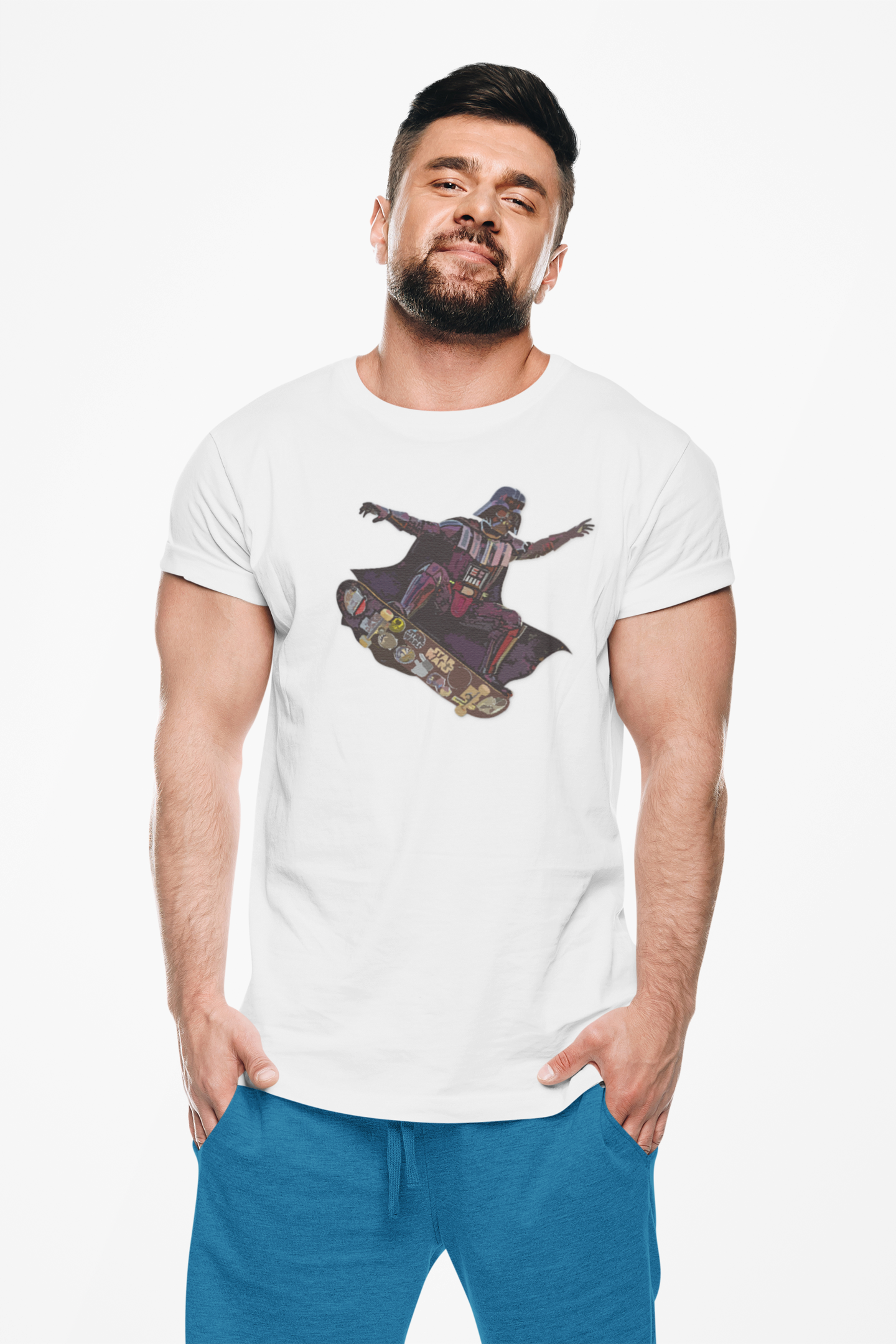 Darth Vader Skateboarding Graphic Tee