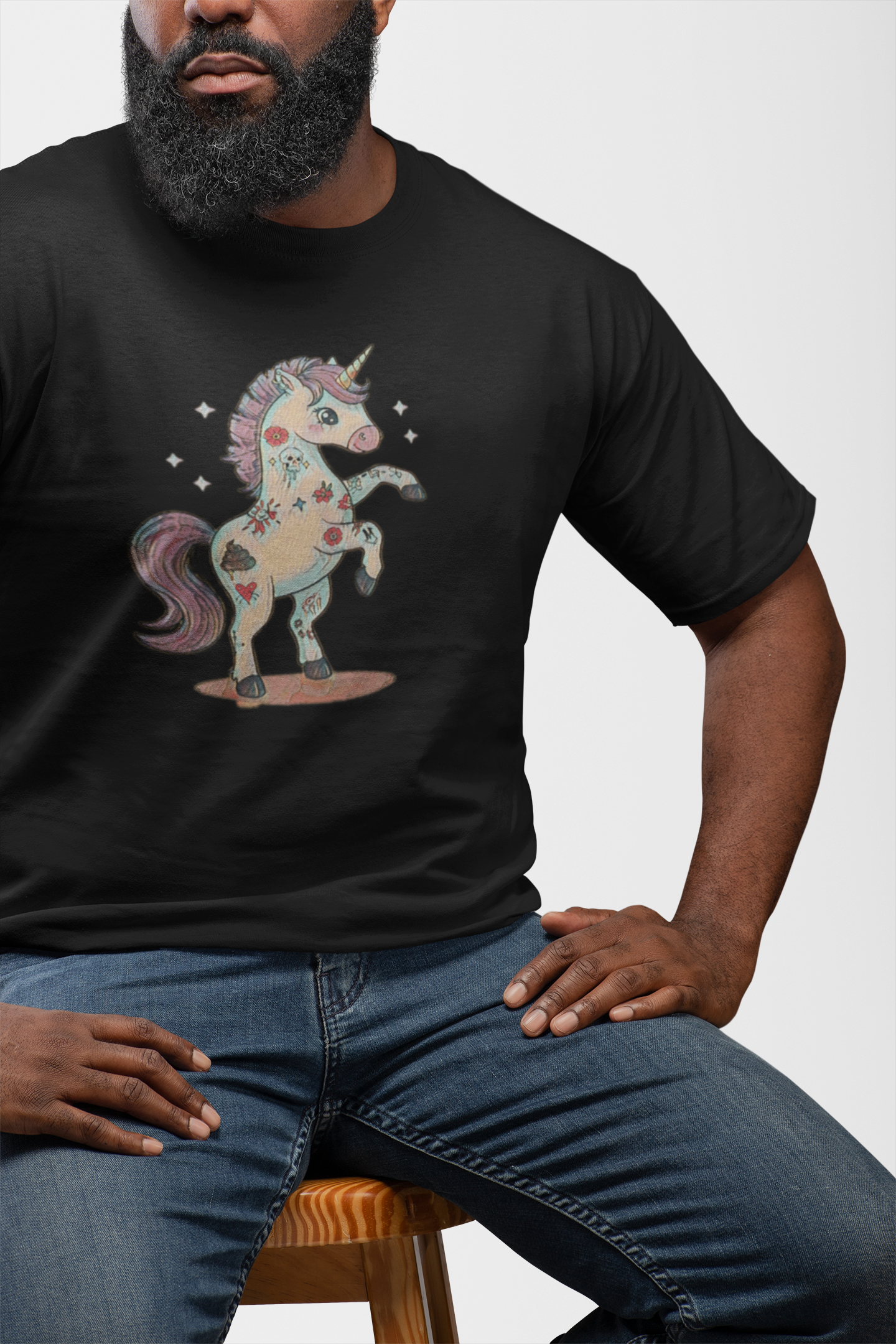 Tattooed Unicorn Graphic Tee