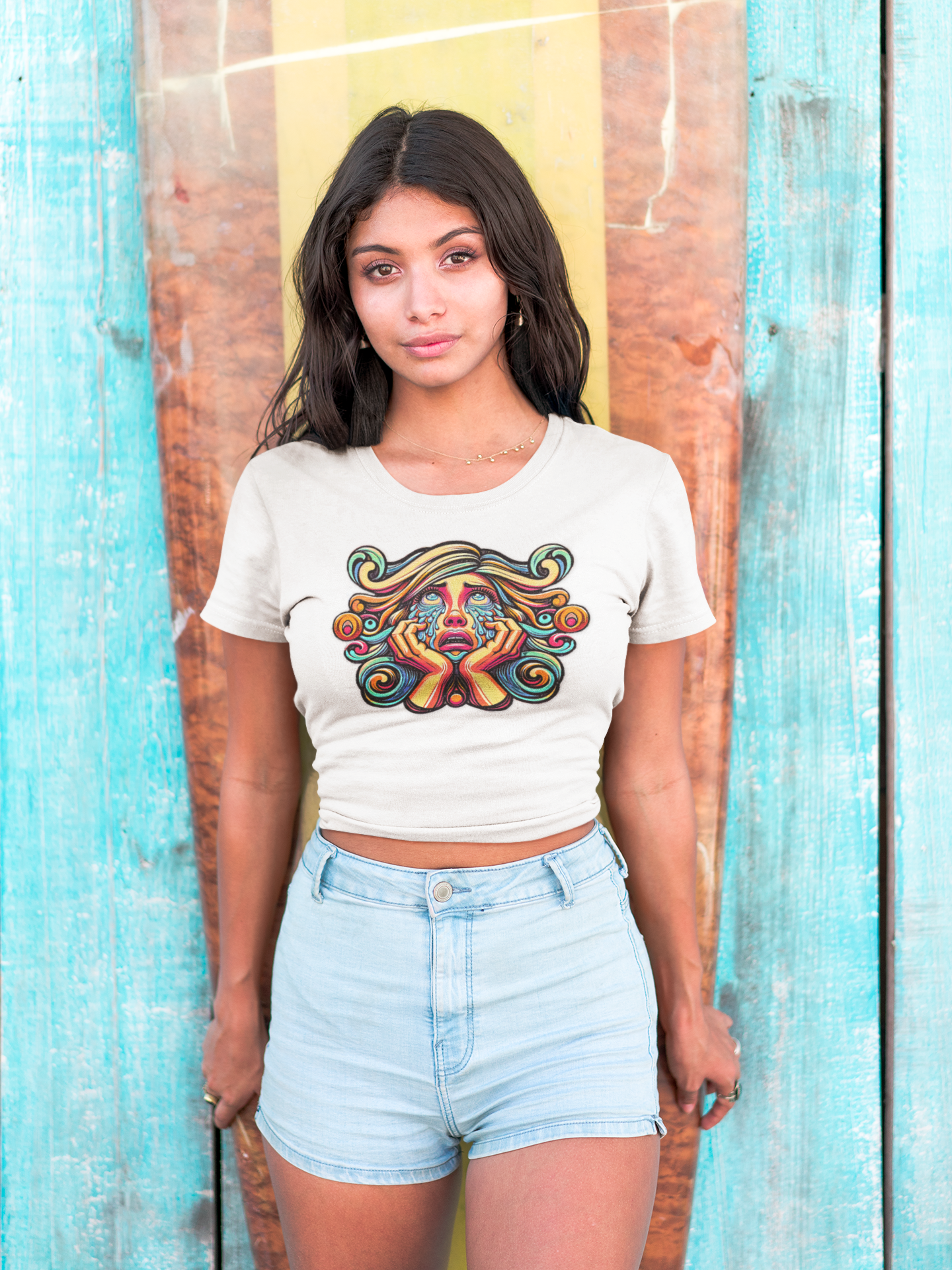 Colorful Artistic Tears Graphic Tee