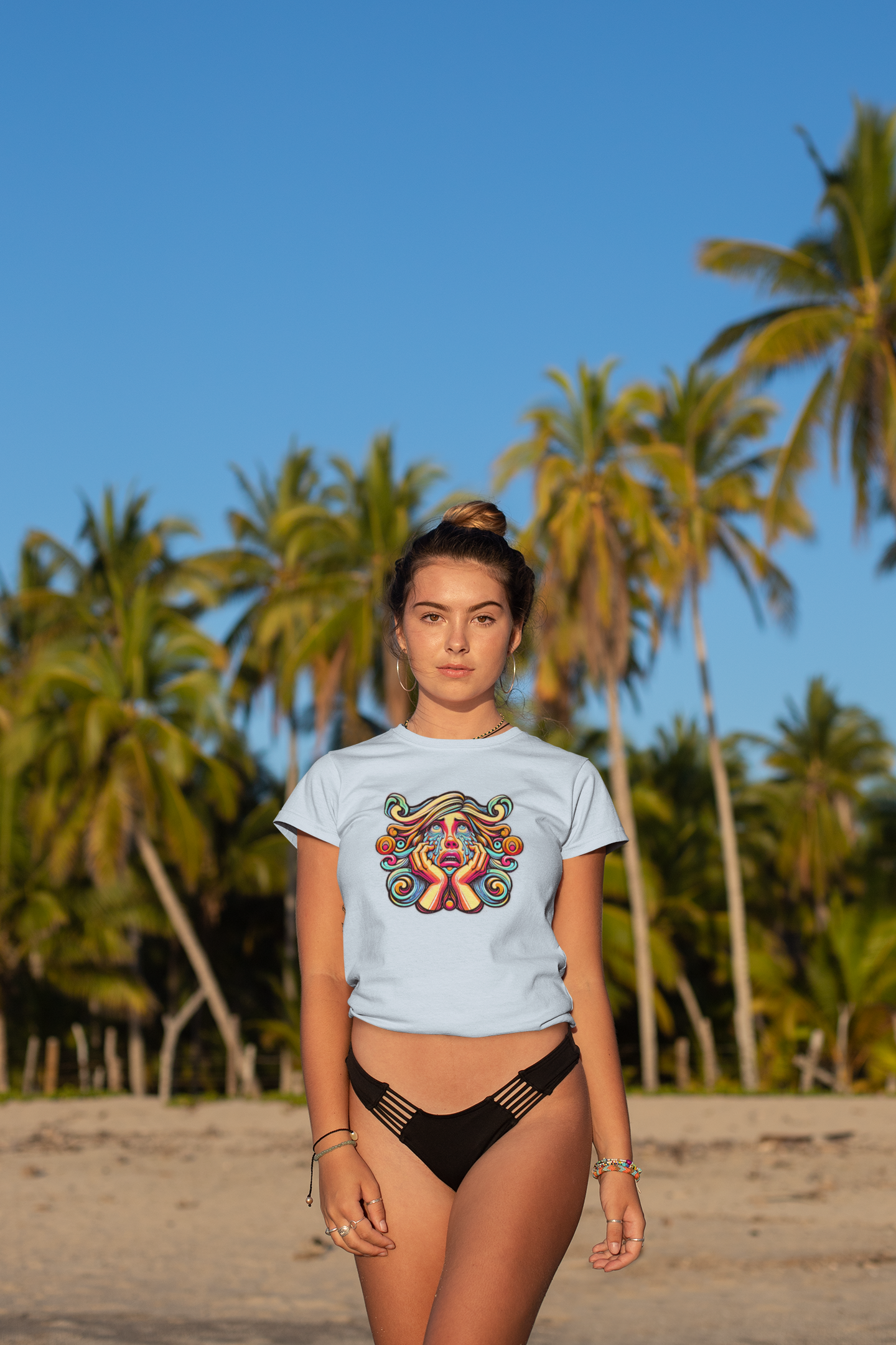 Colorful Artistic Tears Graphic Tee