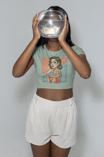 Vintage Pin Up Retro Crop Top