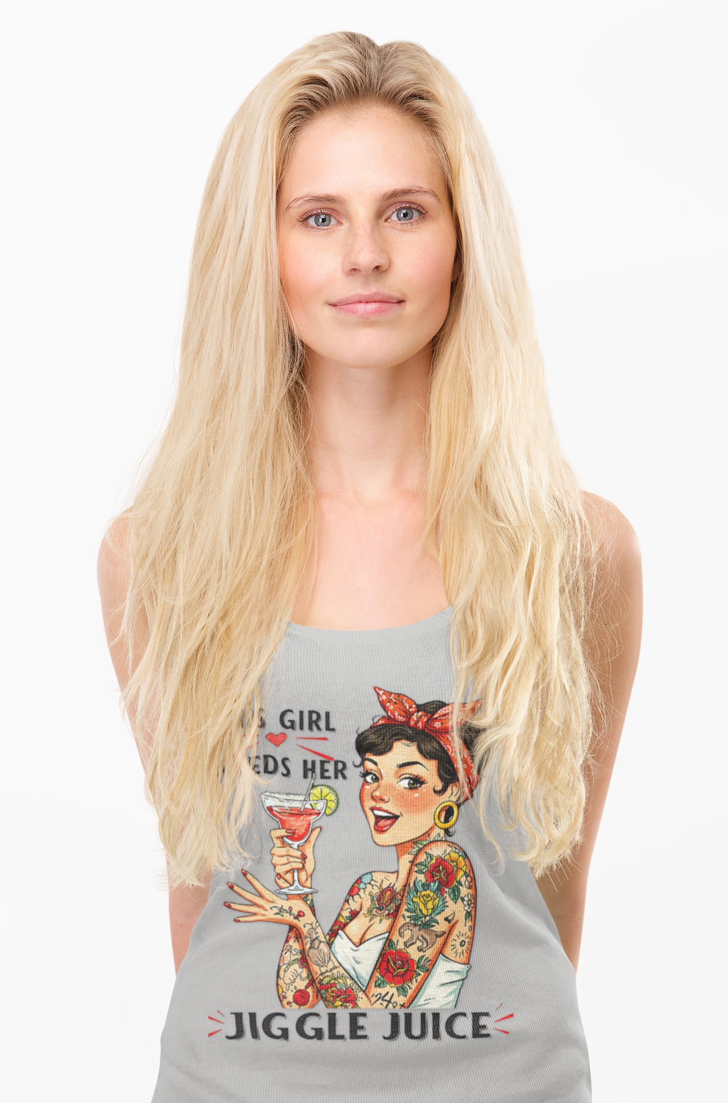 This Girl Needs Her Jiggle Juice Racerback Tank