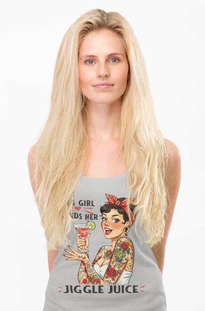 This Girl Needs Her Jiggle Juice Racerback Tank