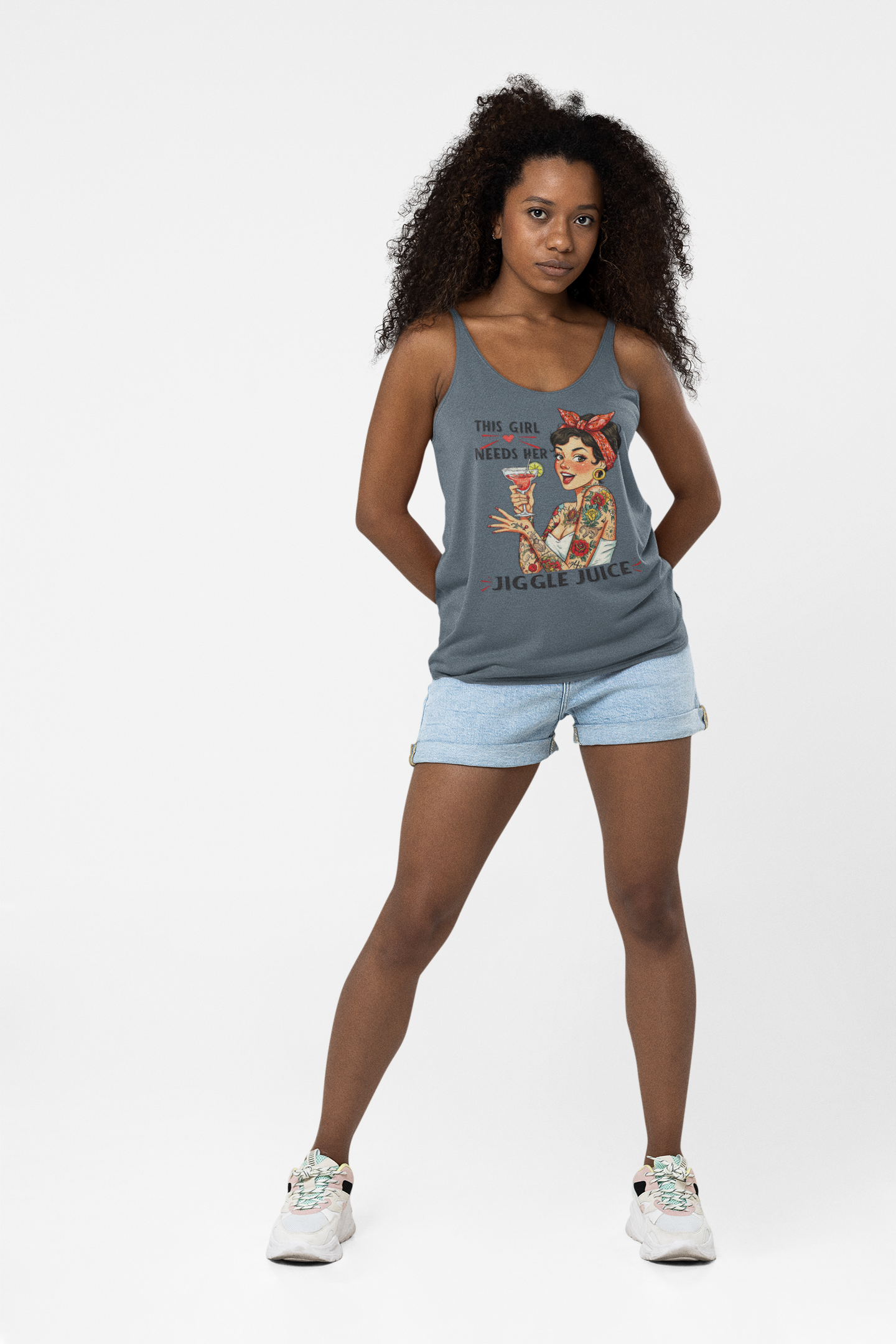 This Girl Needs Her Jiggle Juice Racerback Tank