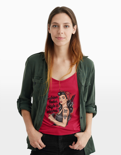 Fashion Fades, Style is Eternal Racerback Tank Top