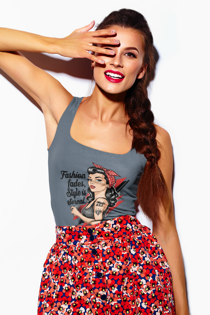 Fashion Fades, Style is Eternal Racerback Tank Top
