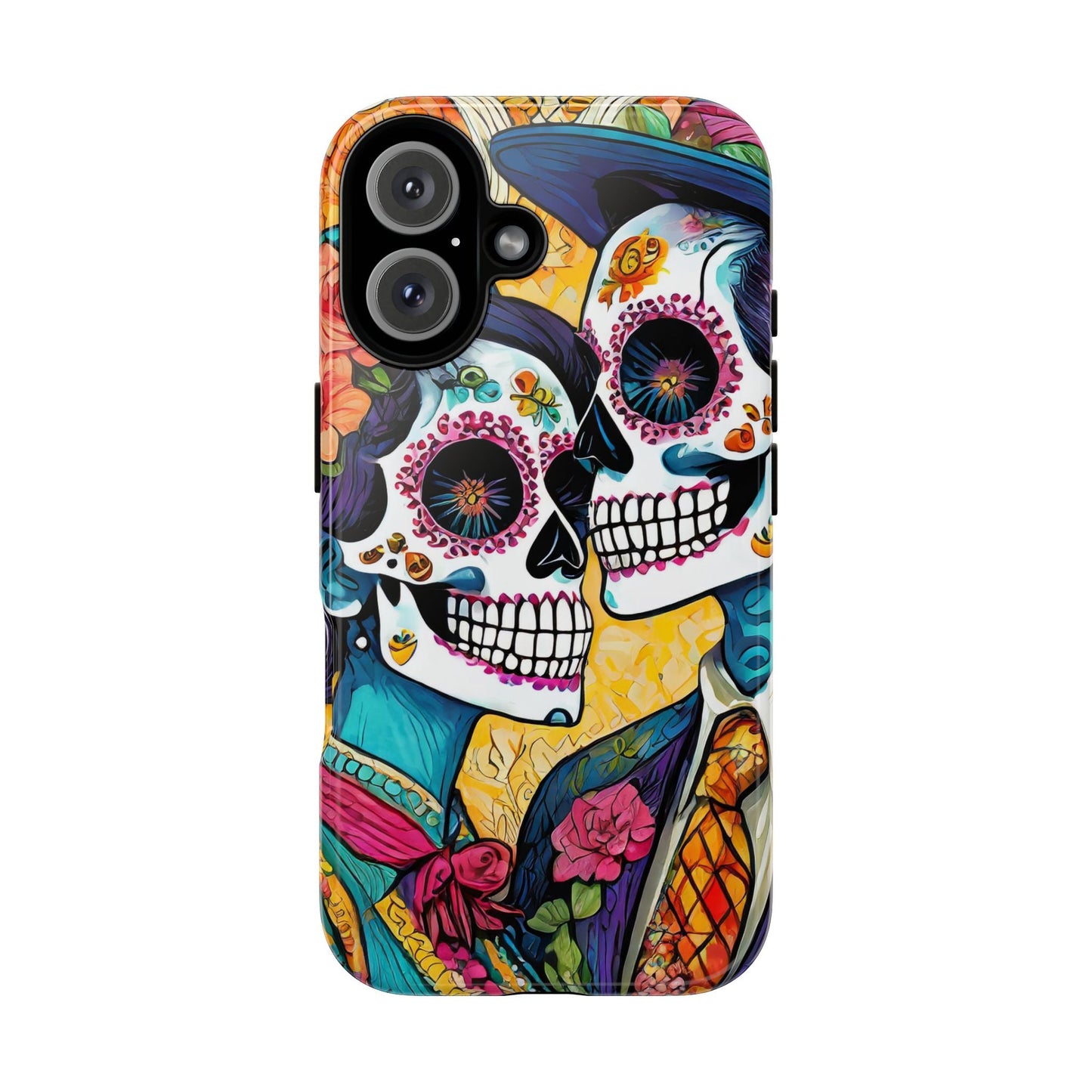 Loving Sugar Skull Couple Tough Phone Case