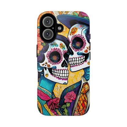 Loving Sugar Skull Couple Tough Phone Case