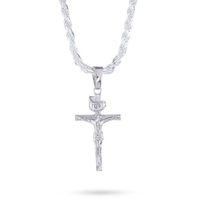 Jesus Crucifix Cross Pendant in 925 Sterling Silver