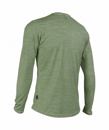 M. LIGHTWEIGHT MERINO LS TEE - MOSS HEATHER
