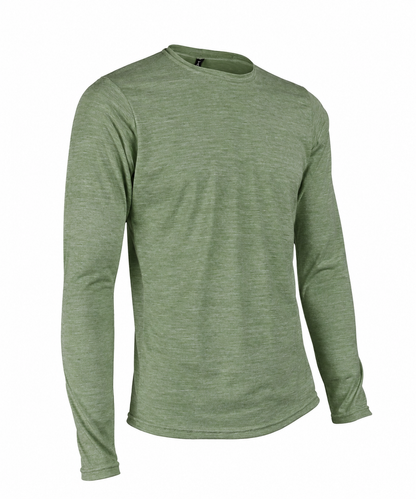 M. LIGHTWEIGHT MERINO LS TEE - MOSS HEATHER