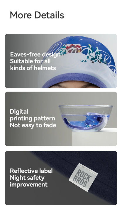 Kids Winter Fleece Beanie for Helmet Use