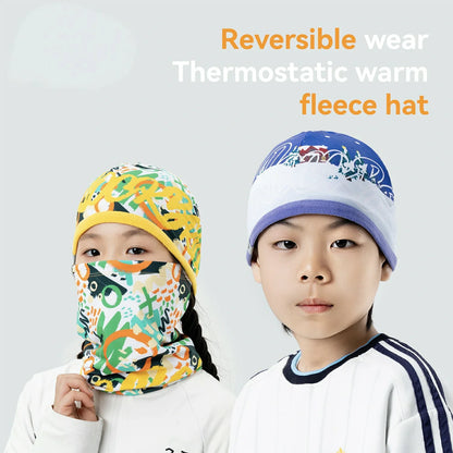 Kids Winter Fleece Beanie for Helmet Use