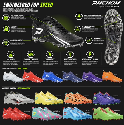 Kool-Aid 'Mixed Berry' Football Cleats - Quantum Speed by Phenom Elite