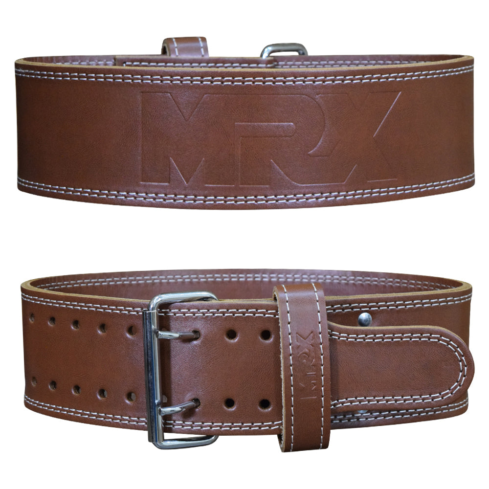 MRX Weightlifting Belt Leather Power lifting Unisex 4" Wide