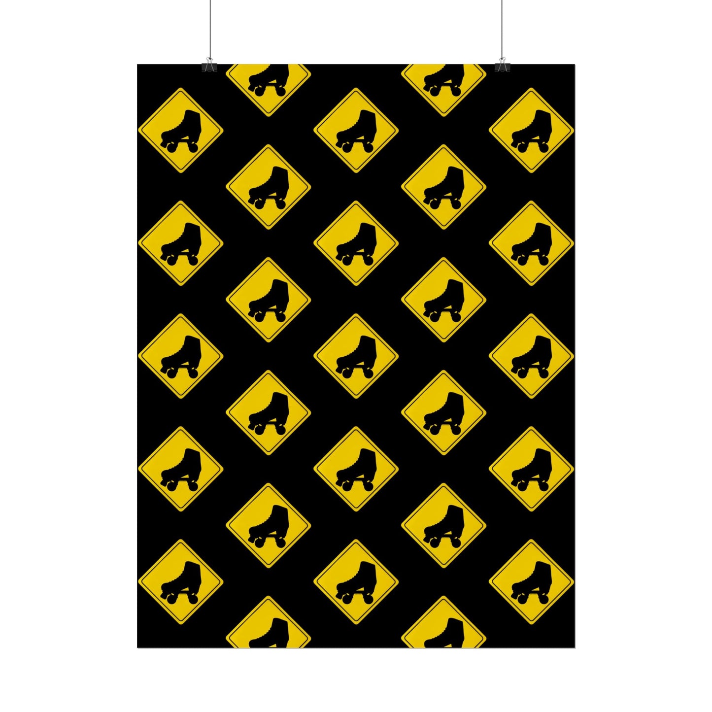 Warning Skater Rolled Poster